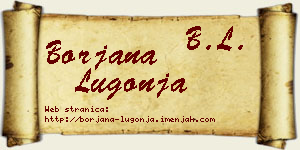 Borjana Lugonja vizit kartica